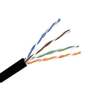 101165WNS-BK - CAT6 Cable, No Spline,  4 Pair, UTP, Riser Rated (CMR), 550 MHz, Solid Bare Copper - Black - 1000ft