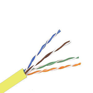 101165WNS-YL - CAT6 Cable, No Spline, 4 Pair, UTP, Riser Rated (CMR), 550 MHz, Solid Bare Copper - Yellow - 1000ft