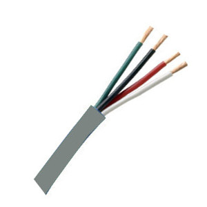 155474GY - Security Wire - 22 AWG/4 Conductor, CL3R, Shielded, Stranded Bare Copper, 1000ft - Grey