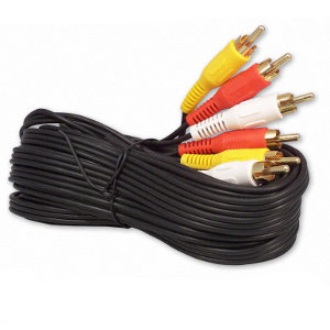 501030/03BK - RCA Coaxial Composite Video and Stereo Audio Cable - Male to Male - 3ft