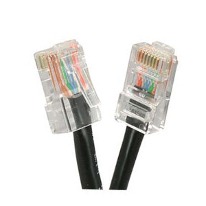 101944BK - CAT5e 350MHz Bootless UTP Ethernet Network RJ45 Patch Cable - Black - 5ft