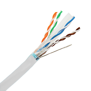 101366WH-S-R - CAT6A 10G 650MHz, 23AWG, 4 Pair, FTP (Shielded), Plenum (CMP), Solid Bare Copper - White - 1000ft