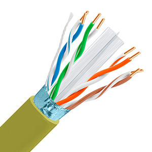 101361S/YL - CAT6E 600MHz Cable, 4 Pair, FTP (Shielded), Plenum Rated (CMP), Solid Bare Copper - Yellow - 1000ft