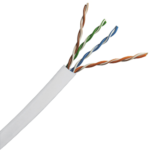 101905WH - CAT5e 350MHz Cable, 4 Pair, UTP, CM, Stranded Bare Copper - White - 1000ft