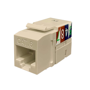 102660-XLA - CAT6 - RJ45 - Premium Punch Down Keystone Jack Insert - Light Almond