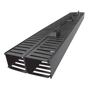 120204-S-Q - Vertical Finger-Duct Cable Manager W/Cover, Dual-Sided - 71"H x 2.5"W x 6.25"D