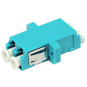 162546 - LC to LC Fiber Coupler, Duplex, 10G OM3, P.B.(Phosphor Bronze), Plastic Flangeless - Aqua