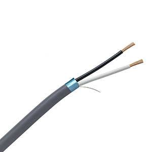 155442GY - Security Wire - 16 AWG/2 Conductor, CL3R, Shielded, Stranded Bare Copper, 1000ft - Grey