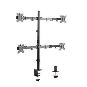 309004BK - Quad Monitor Desktop Clamp Mount: 13"-32" Screens