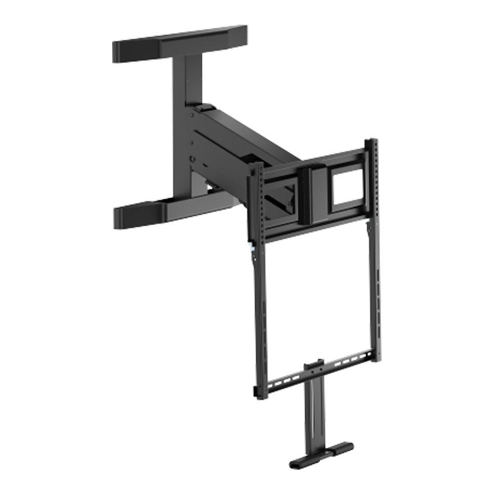 309119BK - Pull-Down Mantel w/Swivel Single-Arm TV Wall Mount: 43"- 86" Screens