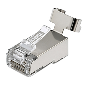 IDE-85-363 - CAT6a/6/5e Shielded Feed-Thru RJ45 Connectors Large Diameter (10/PK)