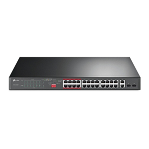 TL-SL1226P - TP-LINK - 24-Port 10/100Mbps + 2-Port Gigabit Unmanaged PoE+ Switch