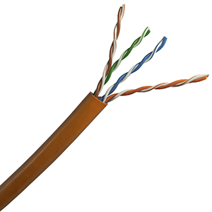 101905OR - CAT5e 350MHz Cable, 4 Pair, UTP, CM, Stranded Bare Copper - Orange - 1000ft