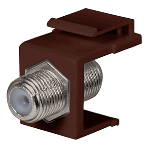 102601XBR - F Type Coax Keystone Jack Insert - Brown