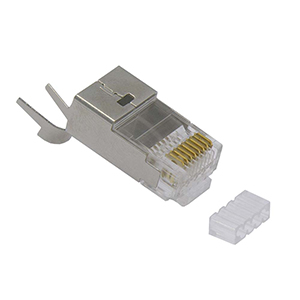 108703/100 - CAT6 RJ45 Shielded 1.5mm Diameter Crimp-On Plugs - Bag of 100 (Use with FourPair wire #101167GY)