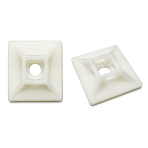 120787WH - Adhesive Cable Tie Mounts, 1" Square - for .20" Ties, White