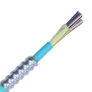 160104P-24/FT - 24-Strand OM3 Plenum Interlock Armor I/O Tight Buffer Distribution Fiber Optic Cable - Per Foot