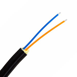 160198FT - 2 Fiber Indoor/Outdoor Fiber Optic Cable, Multimode 50/125 OM3, Plenum Rated, Black - PER FT