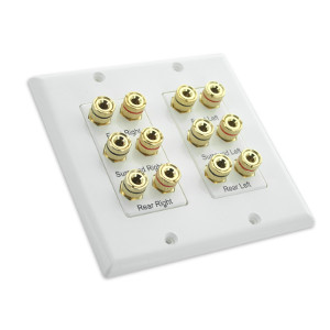 3W1006WH - 6 Speaker Wall Plate